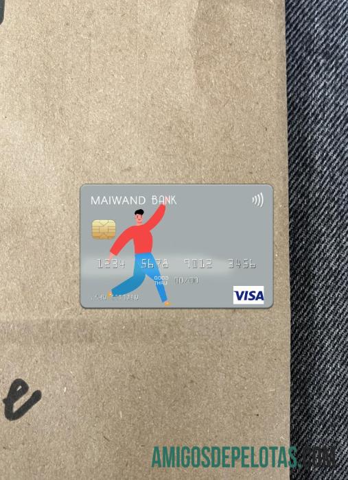 Afeganistão Maiwand Bank Visa Card Photolook Front baixar para verificação